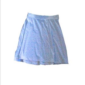 blue flower skirt